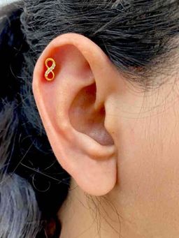 Boldiful - Infinity Helix 18k Gold Vermeil Plated 5A Cubic Zirconia Earrings