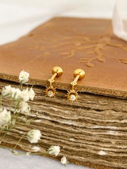 Boldiful - Sunshine 18k Gold Vermeil Plated 5A Cubic Zirconia Drop Helix Earrings