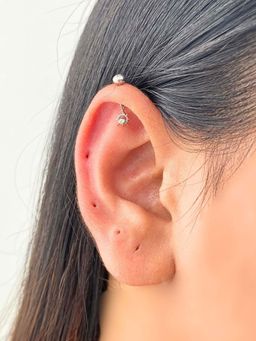 Boldiful - Sunshine Sterling Silver 5A Cubic Zirconia Drop Helix Earrings