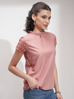 TOKYO TALKIES - Women Pink Solid Regular Top