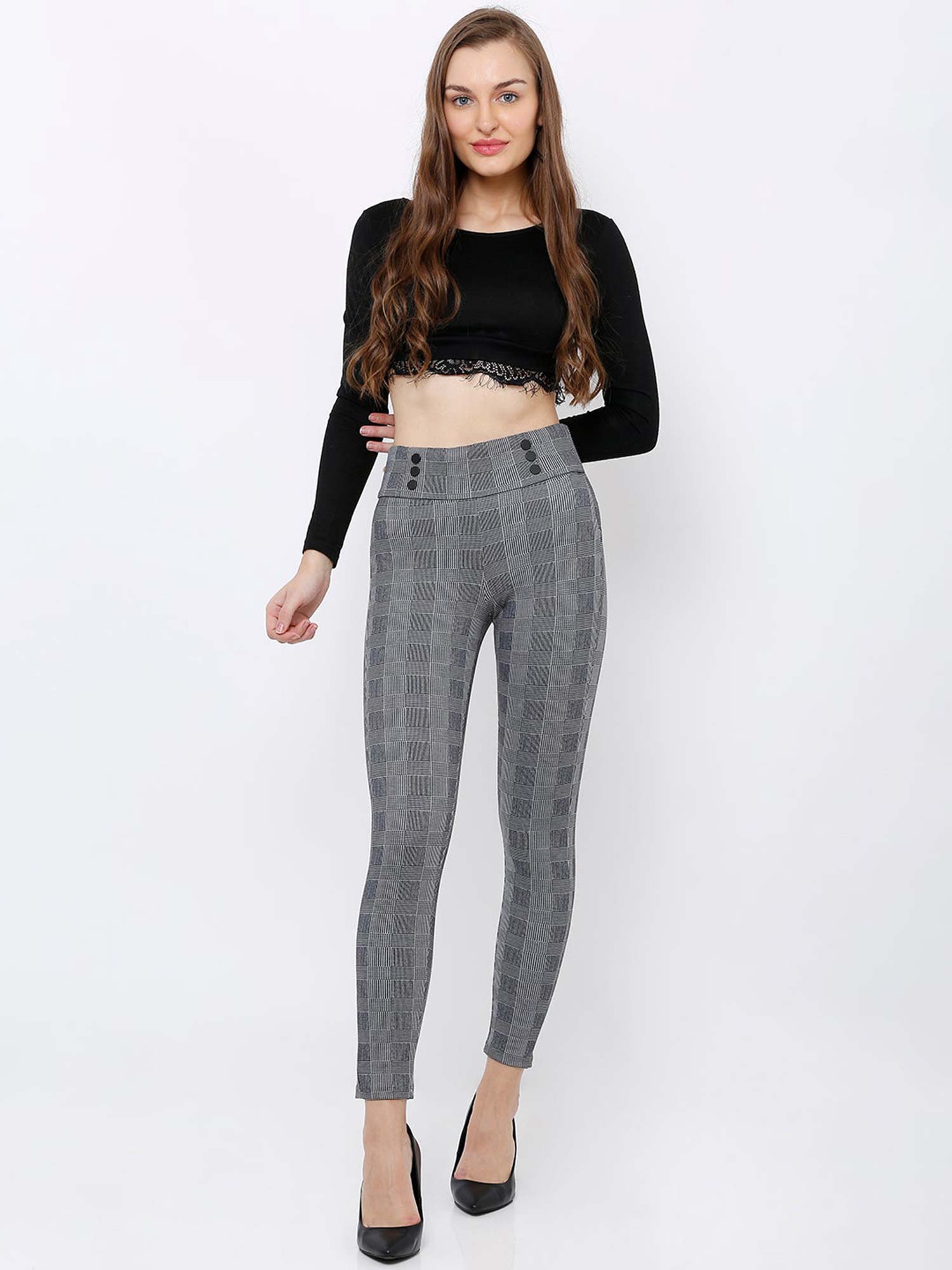 Buy Kraus Jeans Women Grey K4005 High 