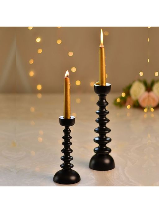 Cinch Home Nordic Matte Black Candle Stands