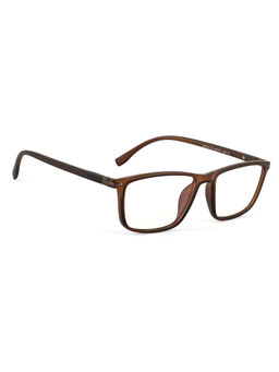 ROYAL SON - Rectangle Brown Computer Glasses Blue Cut Chashma for Men Women- SF0066-C5 (37)