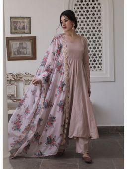 Dayaachi - Mauve Women Anarkali Kurta With Pant & Dupatta