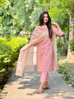 Dayaachi - Blue Women Kurta With Pant & Dupatta