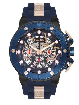 Quantum - Men Chronograph Navy Blue Dial Watch - HNG535.059 (M)