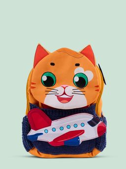Filli & Me - Multi-Color Polyester Character Aeroplane School Backpack