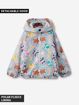 The Souled Store - Official We Bare Bears: Multi-Color Happy Vibes Girls Hoodie