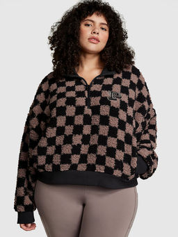 Victoria's Secret - Women Multi-Color Cozy Fleece Half-Zip Pullover Sweatshirt