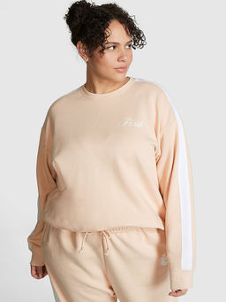 Victoria's Secret - Women Beige Crew Sweatshirt