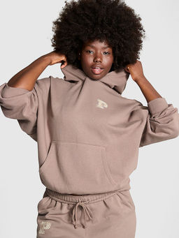 Victoria's Secret - Women Brown Ivy Fleece Campus Hoodie