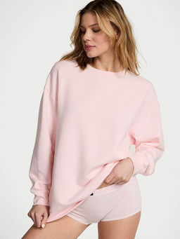 Victoria's Secret - Women Pink Brushed Modal Fleece Crew Neck