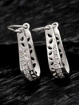Karatcart - Kunuz 925 Sterling Silver Hoop Earrings for Women