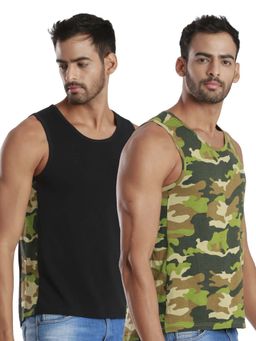 FREECULTR - Men Camouflage Printed Innerwear Vests (Pack of 2)