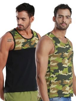 FREECULTR - Men Camouflage Printed Innerwear Vests (Pack of 2)