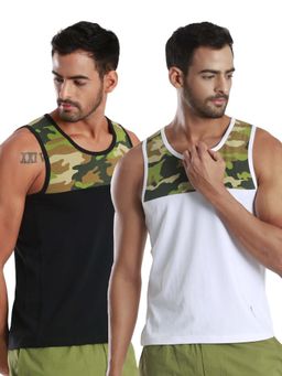 FREECULTR - Men Camouflage Printed Innerwear Vests (Pack of 2)