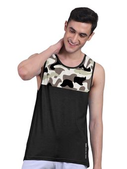 FREECULTR - Men Black Camouflage Innerwear Vest