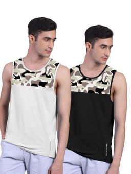 FREECULTR - Men Printed Bamboo Innerwear Vests (Pack of 2)