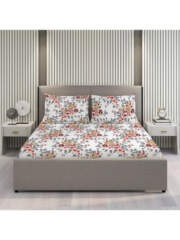 Layers - Argos 225 CVC Cotton Blend Floral Print King Bedsheet with 2 Pillow Covers