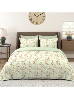 Layers - Home Easy 100% Cotton 144 TC Floral Print King Bedsheet with 2 Pillow Covers