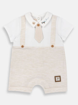 Chicco - Boys Medium Natural Solid Romper