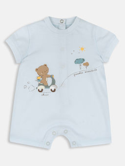 Chicco - Boys Light Blue Printed Romper