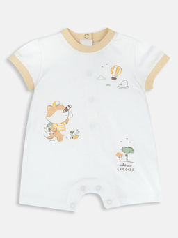Chicco - Infants White Printed Romper