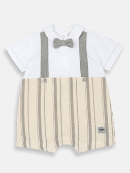 Chicco - Boys Light Natural Striped Romper