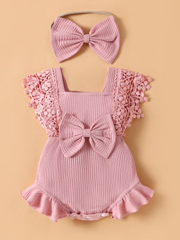 Hopscotch - Bow Applique Onesie and Headband