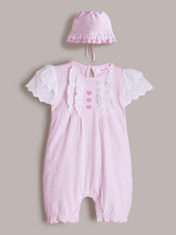 Hopscotch - Angel Wings Romper With Hat