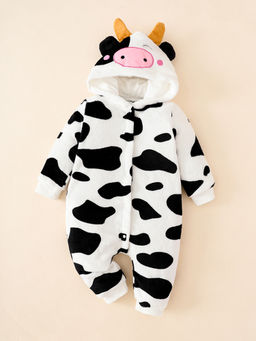 Hopscotch - Spotted Hooded Cozy Bodysuit