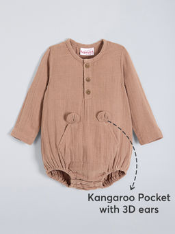 Hopscotch - Ear Applique Cotton Muslin Onesie