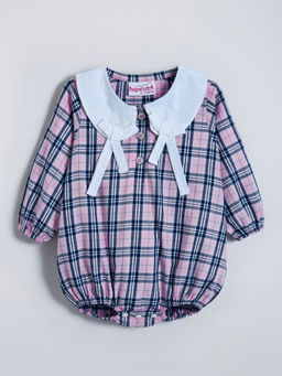 Hopscotch - Plaid Cotton Onesie