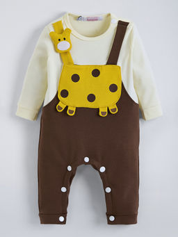 Hopscotch - Giraffe Applique Colorblock Bodysuit