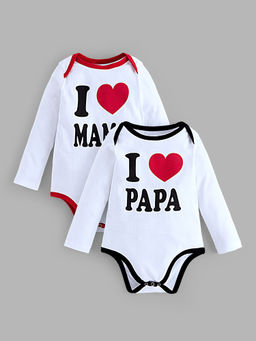 Hopscotch - Cotton Typographic Onesies (Pack of 2)