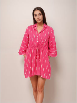 PRET PITAARA - Women Pink Printed Mini Dress
