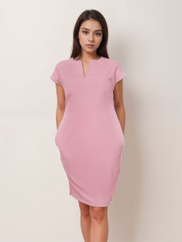PRET PITAARA - Women Blush Pink Solid Dress