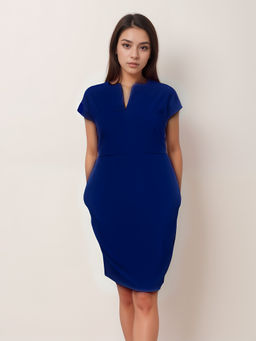 PRET PITAARA - Women Blue Solid Dress