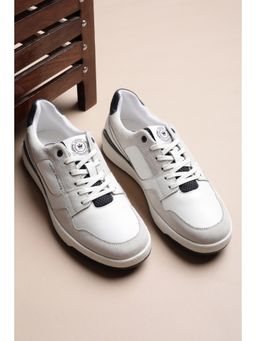 Louis Philippe - Men White Lace Up Sneakers