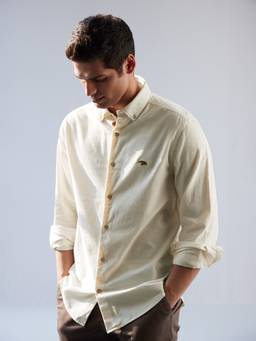 Andamen - Sierra Snow Off White Regular Fit Shirt