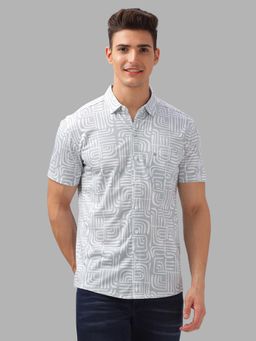 BULLMER - Mint Trendy Regular Fit Printed Causal Half Sleeve Shirt for Men