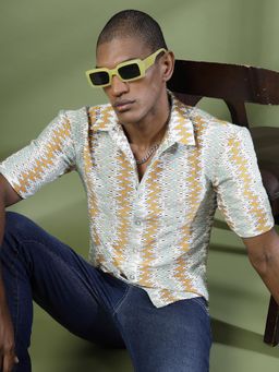 RIGO - Men Multicolored Crochet Shirt