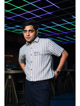 JAVINISHKA - Siri, Skip To Friday Embroidered Linen Shirt - Blue
