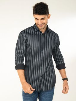 The Bleu Label - Mens Casual Full Sleeves Collar Neck Shirt Multi-Color