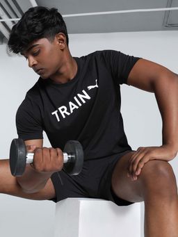 Puma - Graphic Train Mens Black T-Shirt