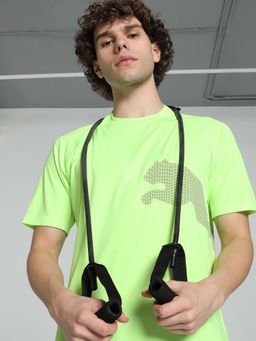 Puma - Train All Day Big Cat Mens Green T-Shirt