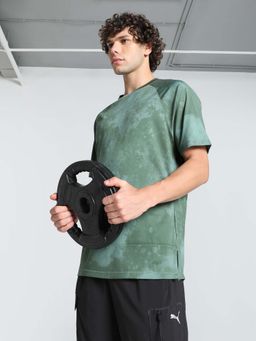 Puma - Studio Yogini Lite Aop Mens Green T-Shirt