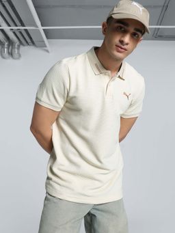 Puma - Ottoman Polo Mens Off White Polo T-Shirt