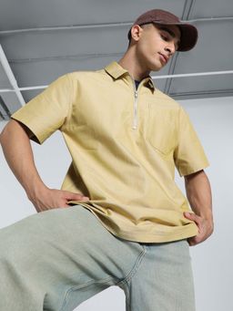 Puma - Mmq Half-Zip Mens Yellow Polo T-Shirt