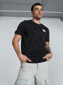 Puma - Classics Aop Men's Black T-Shirt